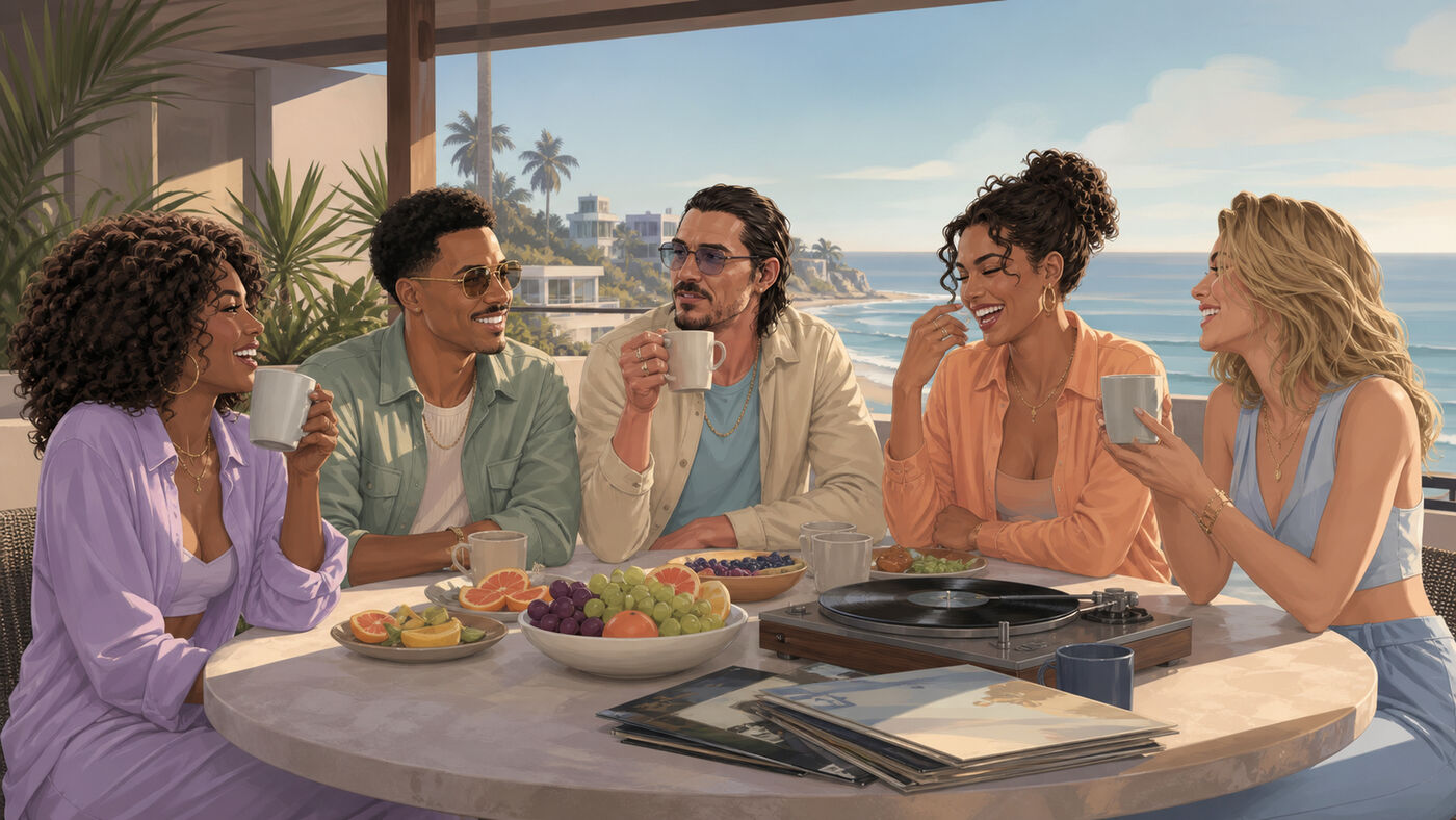 Frühstück im Strandhaus